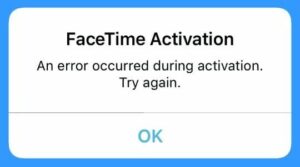 FaceTime Activation error